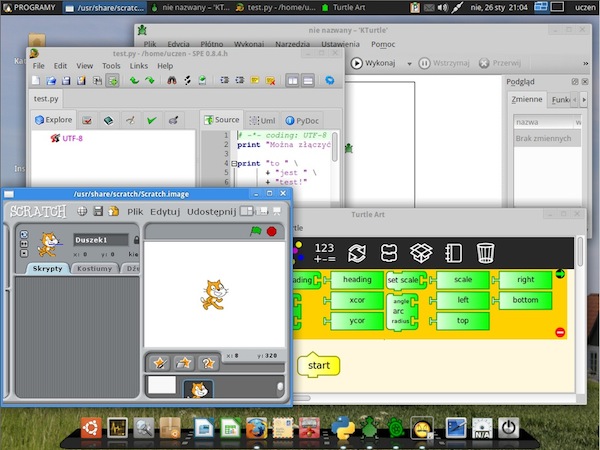Что важно - каждый может создать программу в Scratch на специальном игровом портале - таким образом создать сообщество и богатый репозиторий готовых примеров для обучения